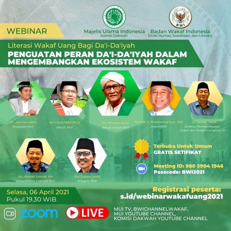 Materi Webinar Peran Dai Dalam Mengembangkan Ekosistem Wakaf