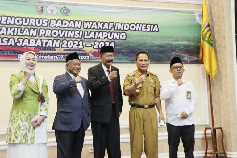 Pemprov Lampung Sebut Aset Wakaf di Daerah Itu Punya Potensi Besar Diproduktifkan Saat Pelantikan Pengurus BWI