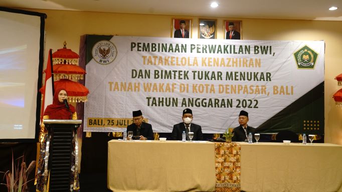 Wakil Ketua BWI Buka Kegiatan Pembinaan Perwakilan BWI, Tatakelola Kenazhiran dan Bimtek Tukar Menukar Tanah Wakaf