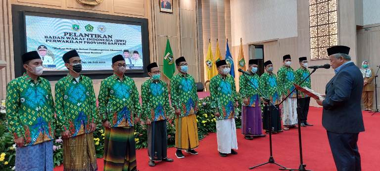 Lantik Perwakilan BWI Banten, Prof Nuh: Wakaf Sebagai Solusi Pembangunan Ekonomi Provinsi Banten