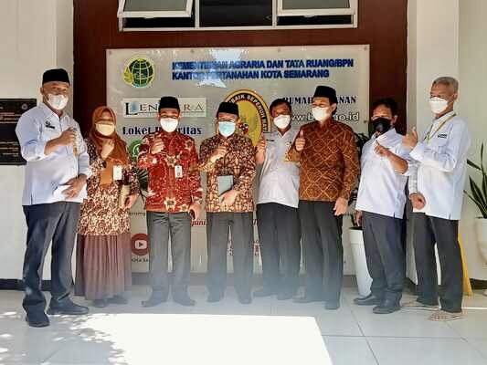 Perwakilan BWI Kota Semarang Beserta Kemenag Inisiasi PKS dengan BPN