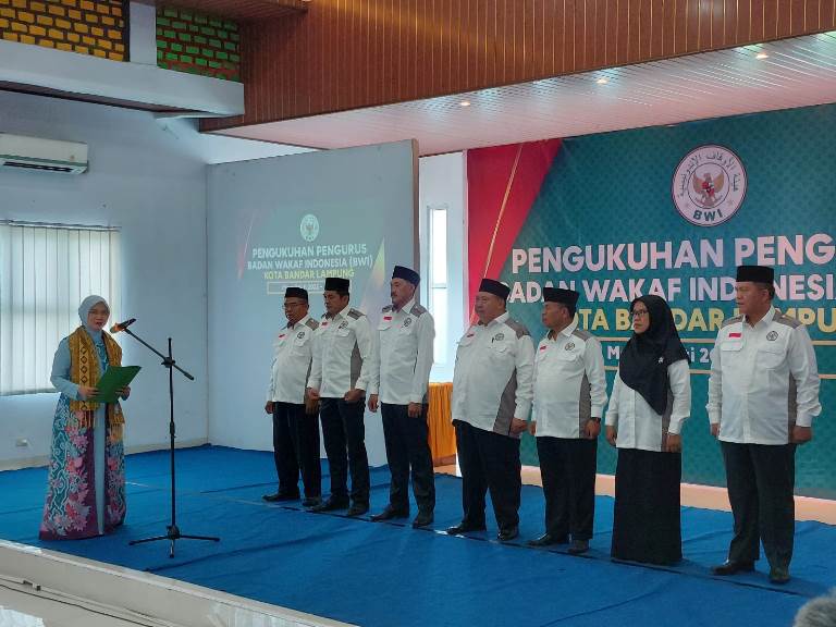 BWI Lantik Perwakilan Badan Wakaf Indonesia Kota Lampung