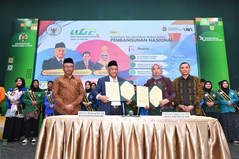 Gelar WGTC Ke-13, BWI Kerjasama Dengan USU Dalam Pengembangan Wakaf di Kampus