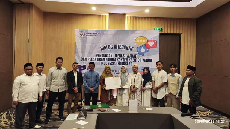 BWI Gelar Dialog Interaktif Wakaf Beserta Lantik Pengurus Forum Konten Kreator Wakaf Indonesia