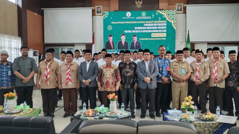Sekretaris BWI Lantik  Pengurus Badan Wakaf Indonesia Provinsi Bangka Belitung dan Kabupaten Kota