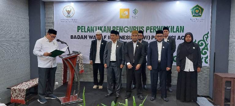 Badan Wakaf Indonesia Perwakilan Aceh Resmi Dilantik, Siap Jadi Episentrum Gerakan Perwakafan di Serambi Mekkah